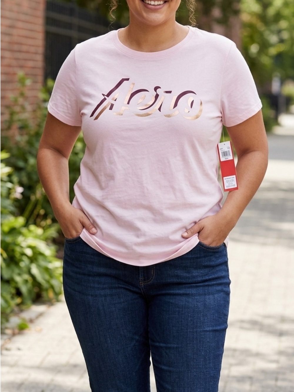 NWT Aeropostale Sport Light Pink Graphic T-Shirt – Size 1X